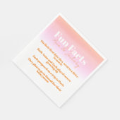 おもしろいファクトピンクブライダルシャワー スタンダードランチョンナプキン (角)