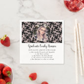 おもしろいファクトピンク・ロココ大学院写真卒業 スタンダードカクテルナプキン (インサイチュ)