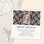 おもしろいファクトピンク・ロココ大学院写真卒業 スタンダードカクテルナプキン