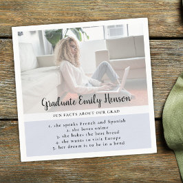 おもしろいファクトブルー大学院写真修了会 スタンダードカクテルナプキン