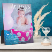 おもしろいファクトベビーの最初の誕生日マガジンカバースタイル フォトプラーク (側面)