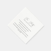 おもしろいファクトミニマリストのスクリプト紙ナプキン スタンダードカクテルナプキン (角)