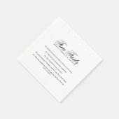 おもしろいファクトミニマリストモノグラムスクリプトペーパーナプキン スタンダードカクテルナプキン (角)