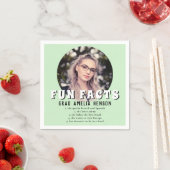 おもしろいファクトミントグリーン大学院写真卒業 スタンダードカクテルナプキン (インサイチュ)