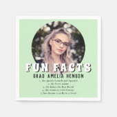 おもしろいファクトミントグリーン大学院写真卒業 スタンダードカクテルナプキン (正面)