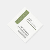 おもしろいファクトモダンカップル結婚グリーンペーパーナプキン スタンダードカクテルナプキン (角)