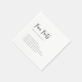 おもしろいファクトモダンシックなスクリプトのミニマル結婚リスト スタンダードカクテルナプキン (角)