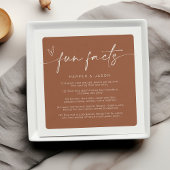 おもしろいファクトモダンシックミニマリストテラコッタ スタンダードカクテルナプキン