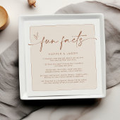 おもしろいファクトモダンシックミニマリストテラコッタ スタンダードカクテルナプキン