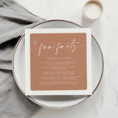 おもしろいファクトモダンシックミニマリストテラコッタ スタンダードカクテルナプキン