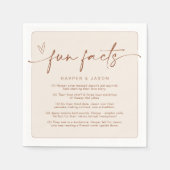 おもしろいファクトモダンシックミニマリストテラコッタ スタンダードカクテルナプキン (正面)