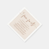 おもしろいファクトモダンシックミニマリストテラコッタ スタンダードカクテルナプキン (角)