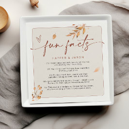 おもしろいファクトモダンシックミニマル秋の結婚式 スタンダードカクテルナプキン