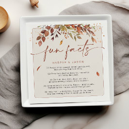 おもしろいファクトモダンシックミニマル秋の結婚式 スタンダードカクテルナプキン
