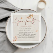 おもしろいファクトモダンシックミニマル秋の結婚式 スタンダードカクテルナプキン