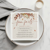 おもしろいファクトモダンシックミニマル秋の結婚式 スタンダードカクテルナプキン