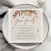 おもしろいファクトモダンシックミニマル秋の結婚式 スタンダードカクテルナプキン