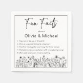 おもしろいファクトモダンシック・ミニマル結婚リストのナプキン スタンダードカクテルナプキン (正面)