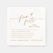 おもしろいファクトモダンシック・ミニマル結婚リストのナプキン スタンダードカクテルナプキン (正面)