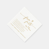 おもしろいファクトモダンシック・ミニマル結婚リストのナプキン スタンダードカクテルナプキン (角)