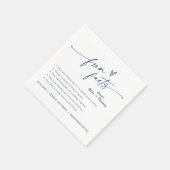 おもしろいファクトモダンシック・ミニマル結婚リストのナプキン スタンダードカクテルナプキン (角)