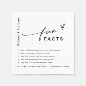 おもしろいファクトモダンシック・ミニマル結婚リストのナプキン スタンダードカクテルナプキン (正面)