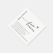 おもしろいファクトモダンシック・ミニマル結婚リストのナプキン スタンダードカクテルナプキン (角)