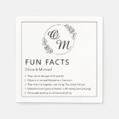 おもしろいファクトモダンシック・ミニマル結婚リストのナプキン スタンダードカクテルナプキン (正面)