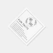 おもしろいファクトモダンシック・ミニマル結婚リストのナプキン スタンダードカクテルナプキン (角)