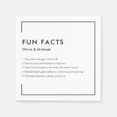 おもしろいファクトモダンシック・ミニマル結婚リストのナプキン スタンダードカクテルナプキン (正面)