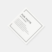 おもしろいファクトモダンシック・ミニマル結婚リストのナプキン スタンダードカクテルナプキン (角)
