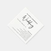 おもしろいファクトモダンシック・ミニマル結婚リストのナプキン スタンダードカクテルナプキン (角)