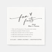 おもしろいファクトモダンシック・ミニマル結婚リストのナプキン スタンダードカクテルナプキン (正面)