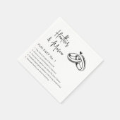 おもしろいファクトモダンシック・ミニマル結婚リストのナプキン スタンダードカクテルナプキン (角)