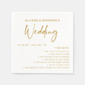 おもしろいファクトモダンシック・ミニマル結婚リストのナプキン スタンダードカクテルナプキン (正面)