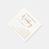 おもしろいファクトモダンシック・ミニマル結婚リストのナプキン スタンダードカクテルナプキン (角)