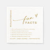 おもしろいファクトモダンシック・ミニマル結婚リストのナプキン スタンダードカクテルナプキン (正面)