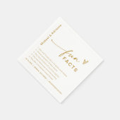 おもしろいファクトモダンシック・ミニマル結婚リストのナプキン スタンダードカクテルナプキン (角)
