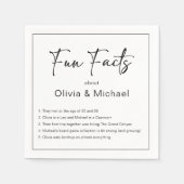 おもしろいファクトモダンシック・ミニマル結婚リストのナプキン スタンダードカクテルナプキン (正面)