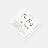 おもしろいファクトモダンシック・ミニマル結婚リストのナプキン スタンダードカクテルナプキン (角)