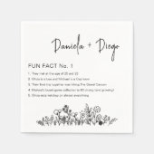 おもしろいファクトモダンシック・ミニマル結婚リストのナプキン スタンダードカクテルナプキン (正面)