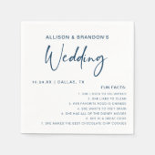 おもしろいファクトモダンシック・ミニマル結婚リストのナプキン スタンダードカクテルナプキン (正面)