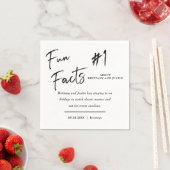 おもしろいファクトモダンシック・ミニマル結婚リストのナプキン スタンダードカクテルナプキン (インサイチュ)