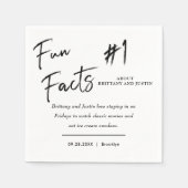 おもしろいファクトモダンシック・ミニマル結婚リストのナプキン スタンダードカクテルナプキン (正面)