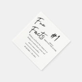 おもしろいファクトモダンシック・ミニマル結婚リストのナプキン スタンダードカクテルナプキン (角)