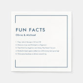 おもしろいファクトモダンシック・ミニマル結婚リストのナプキン スタンダードカクテルナプキン (正面)