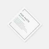 おもしろいファクトモダンシック・ミニマル結婚リストのナプキン スタンダードカクテルナプキン (角)