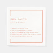 おもしろいファクトモダンシック・ミニマ結婚リスト スタンダードカクテルナプキン (正面)