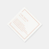 おもしろいファクトモダンシック・ミニマ結婚リスト スタンダードカクテルナプキン (角)