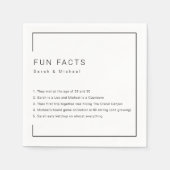 おもしろいファクトモダンシック・ミニマ結婚リスト スタンダードカクテルナプキン (正面)